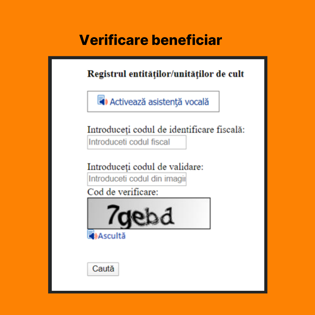 verificare beneficiar