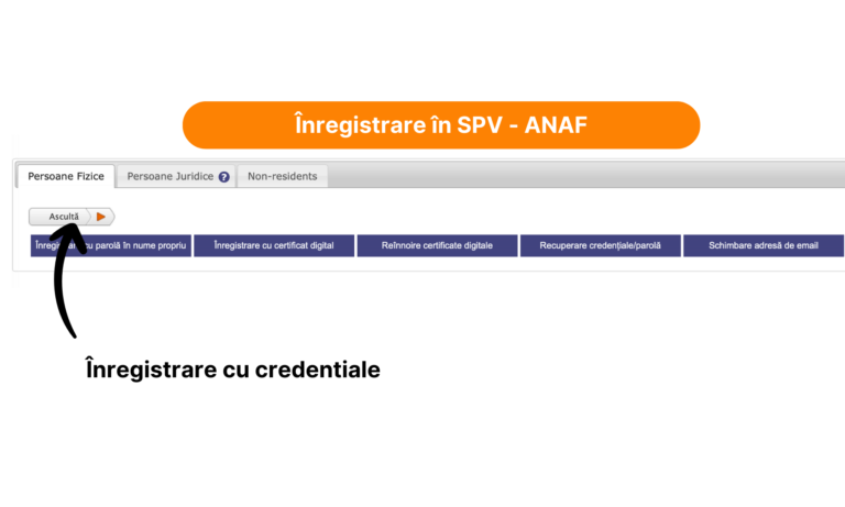 Înregistrare SPV parolă