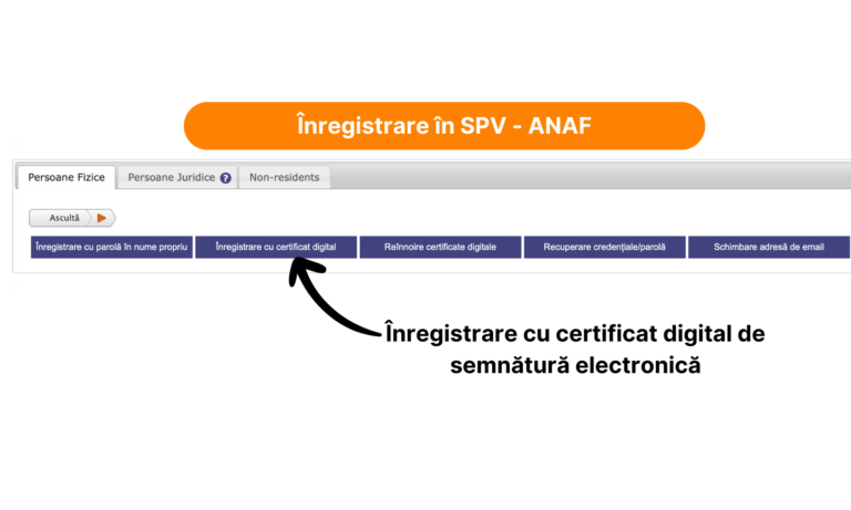 Înregistrare SPV token